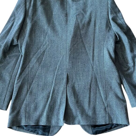 Covington Blazer Suit Jacket Mens Grey Herringbone Lambswool Wool 42 R - Picture 5 of 6